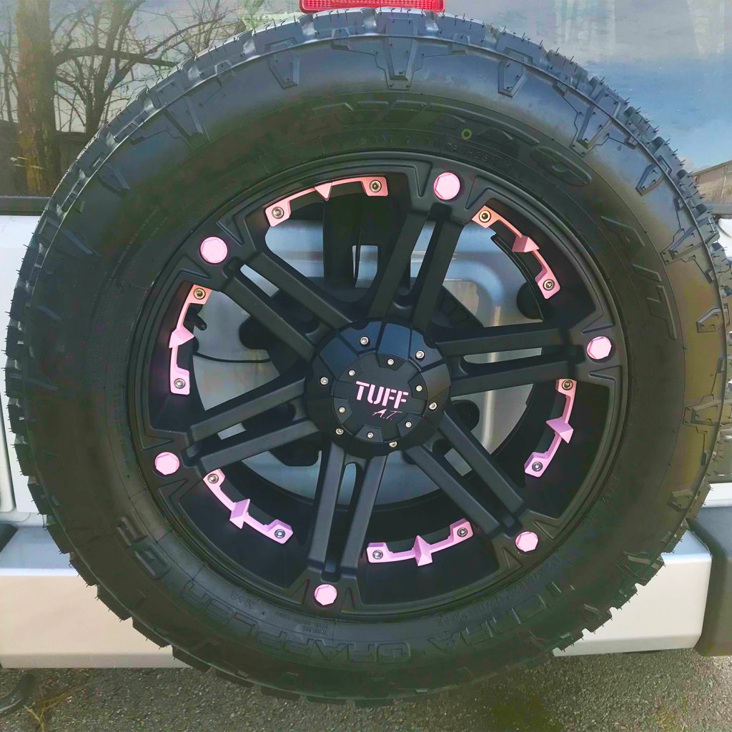 Jeep Pink Back Wheel